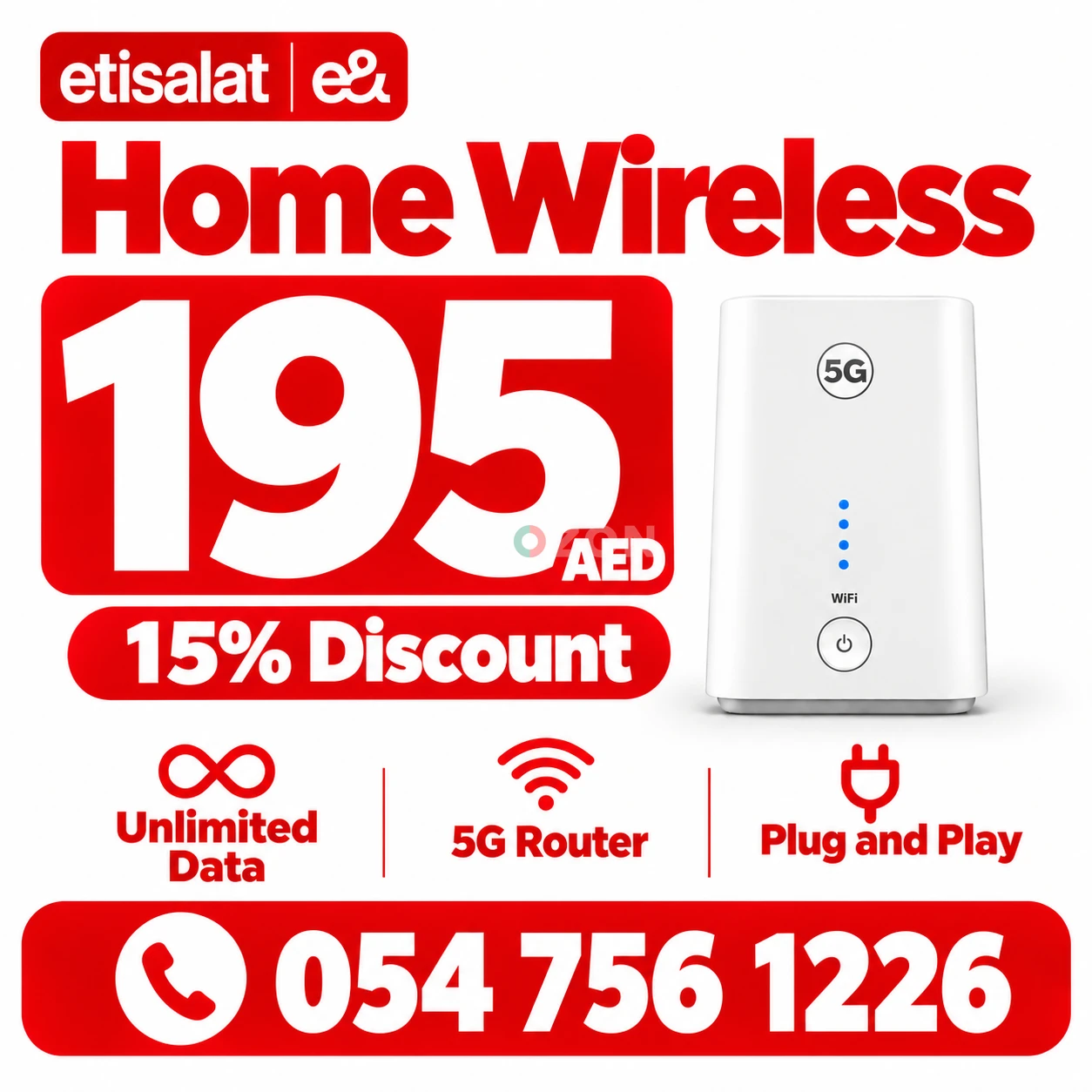 Etisalat wireless router | Free delivery 