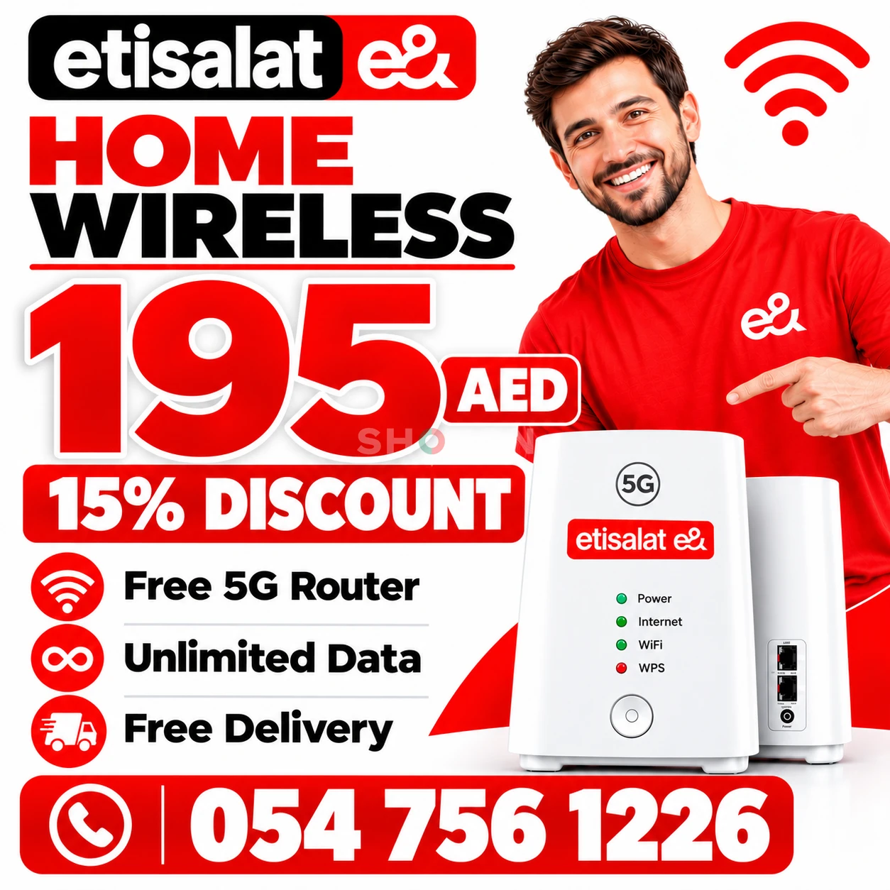 Etisalat home wireless 15% discount | Free delivery 