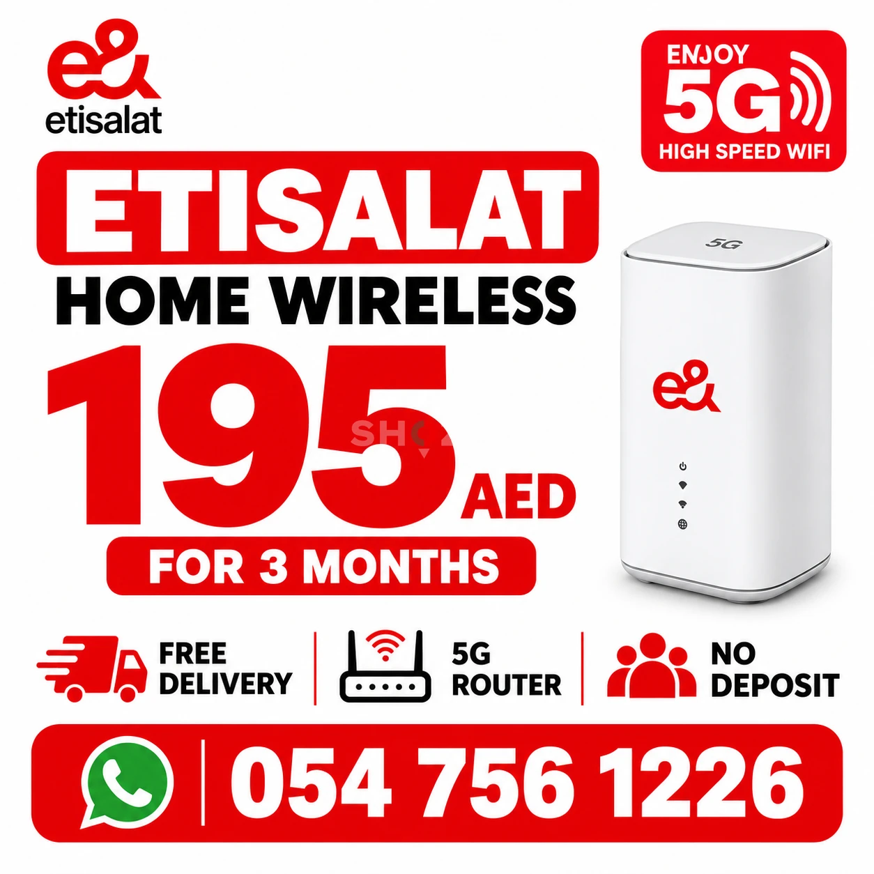 Etisalat home wifi 15% discount for all customers