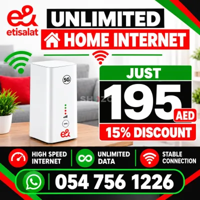 Etisalat home wifi 15% discount for all customers
