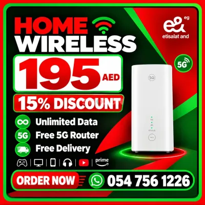 Etisalat Home Wireless 5G Wi-Fi Router (Box & Accessories incl)