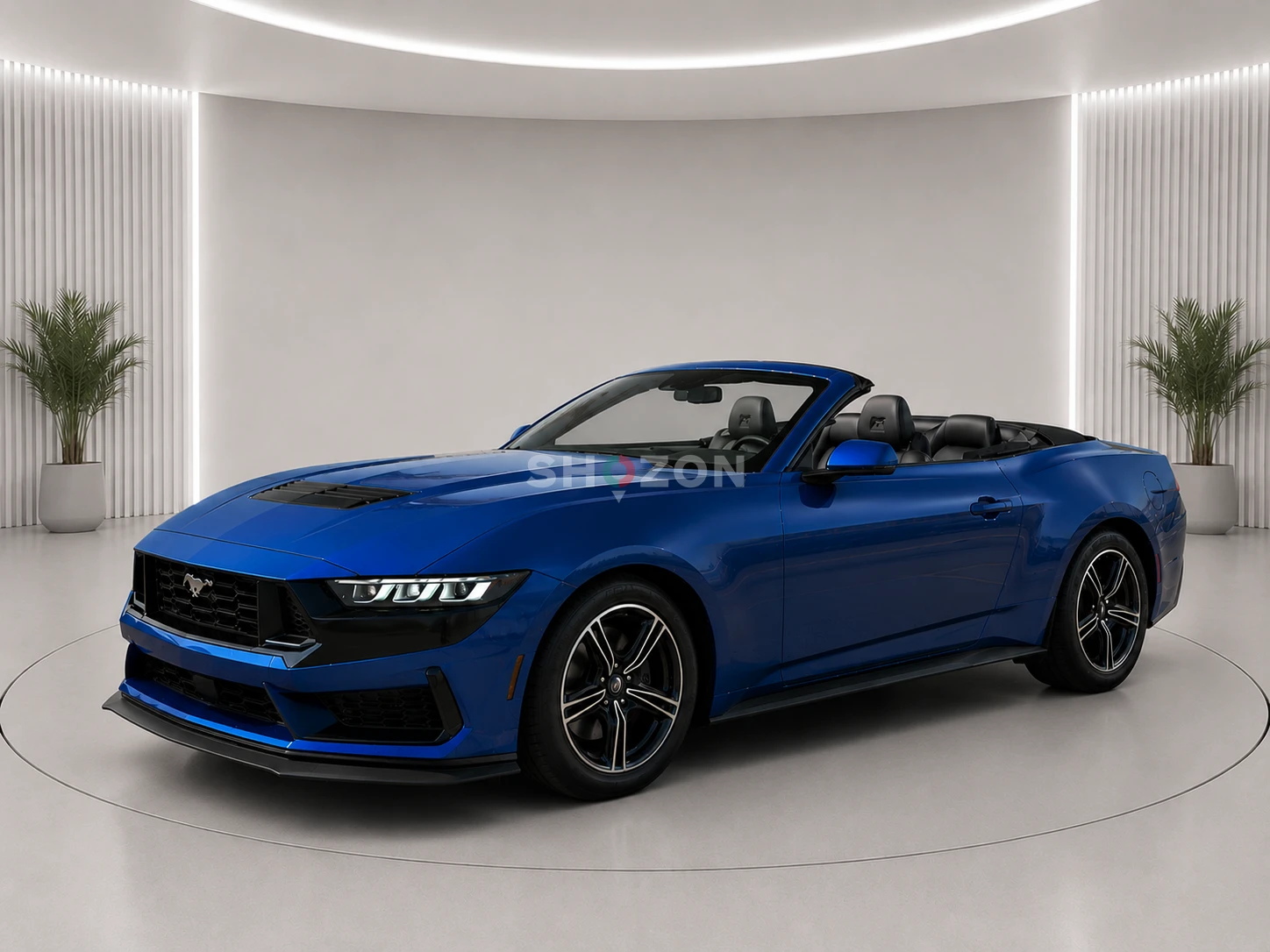 2024 Ford Mustang EcoBoost Convertible | 22,970 KM | Blue | Fully Loaded