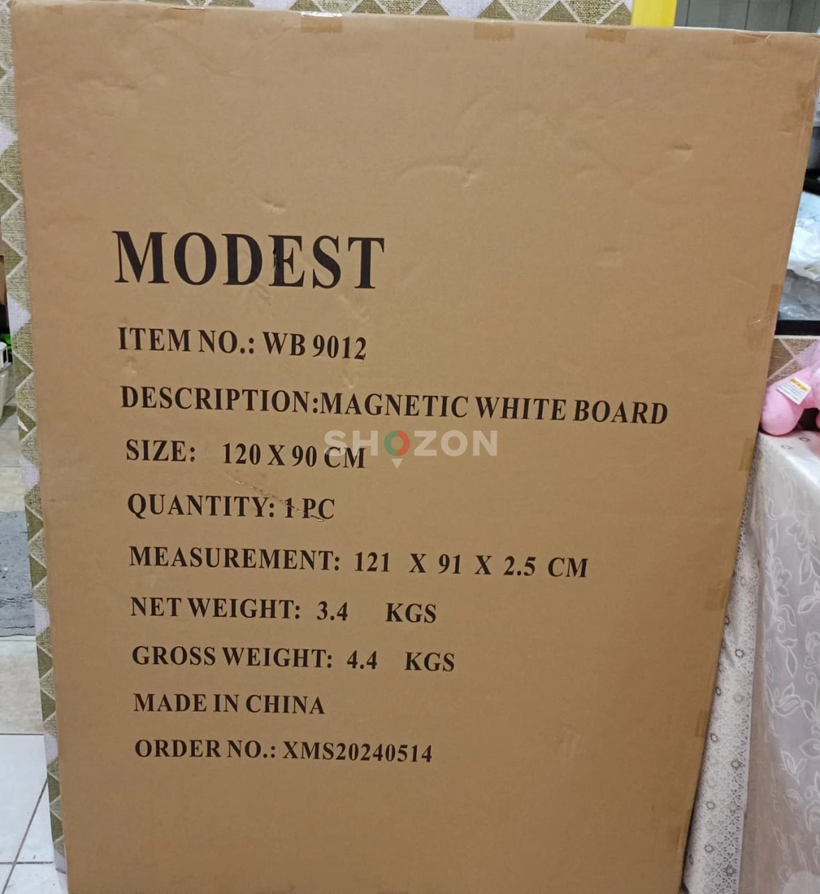 Whiteboard 90x120cm Single Side | Brand new Condition