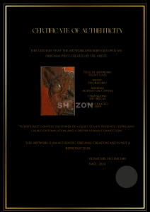 Original Painting "Silent Gaze" by FIEL – Sphynx Cat – 60x80cm Acrylic on Canvas – with COA