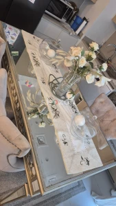 Elegant Dining Set with Plush Chairs