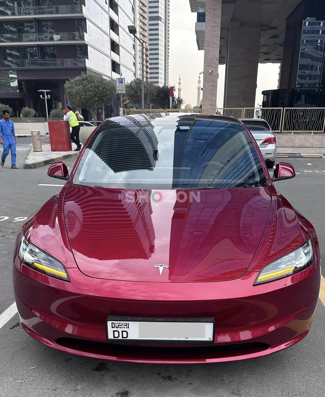 Selling Model 3 standard 2025, mileage 10k , asking AED 145k
