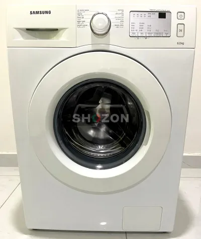 Samsung Washing Machine – Front Load 6kg, White, Inverter based