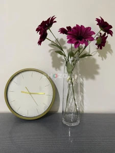 Minimalist Wall Clock in Gold Frame