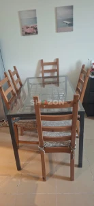 Stylish Glass Dining Table Set