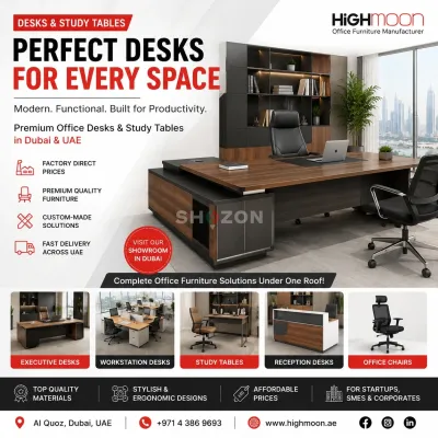Premium Office Desks & Study Tables in Dubai – Factory Direct Prices