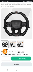Toyota Land Cruiser LC200 2008-2021 Carbon Steering Wheel