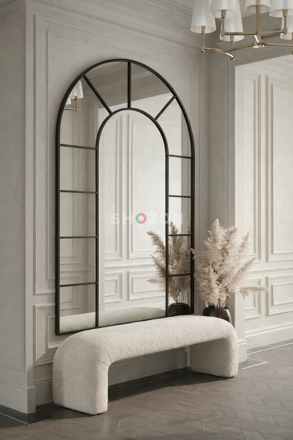 Luxary Window Iron Arched Mirror