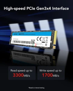 Lexar SSD 500GB NM610 Pro M.2 2280 PCIe Gen3 NVMe, R: 3300 MB/s, W: 1700 MB/s - LNM610P500G-RNNNG