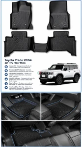 Toyota Prado 2024+ 3D TPU Floor Mats