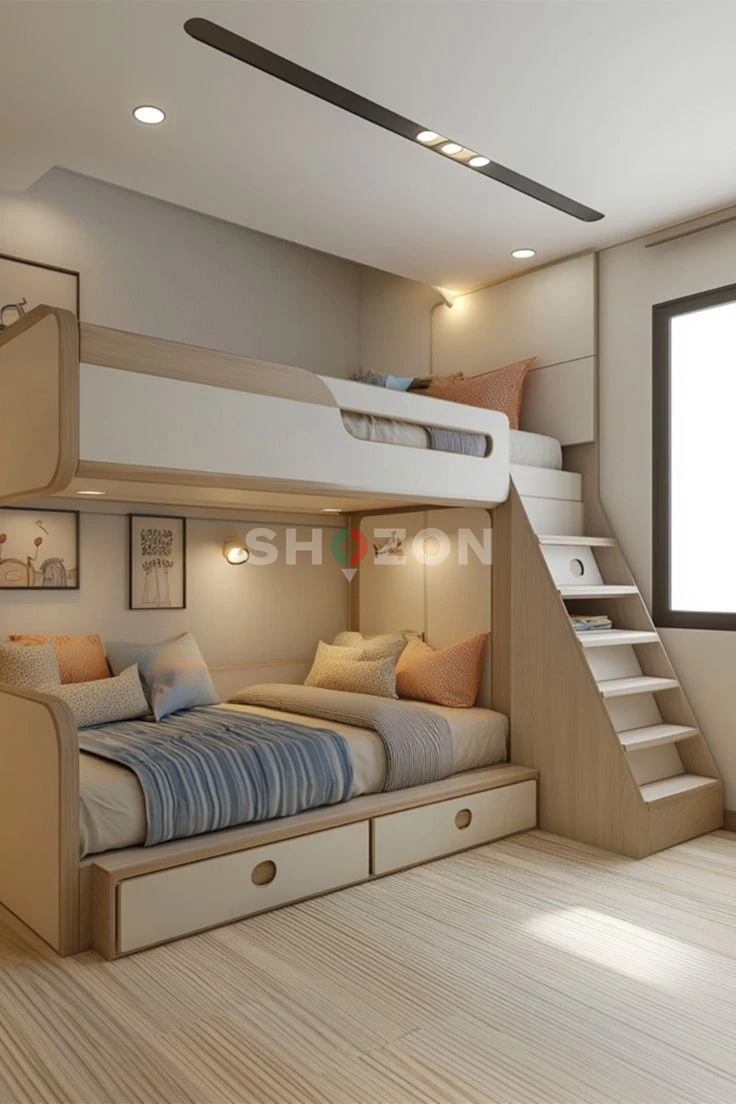 Stylish Bunk Bed with Storage