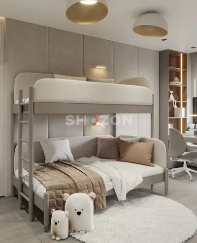 Stylish Bunk Bed with Sofa