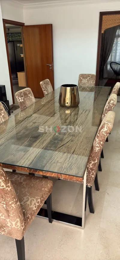 Elegant Dining Set with Glass Top