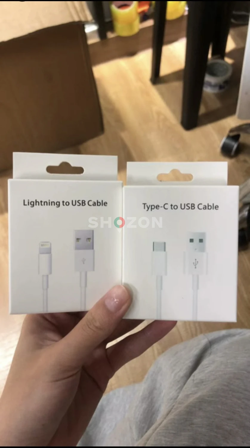 Premium Quality Fast Charging Cables (Lightning & Type-C) - Brand New