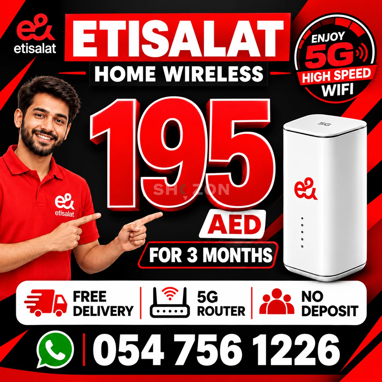 Etisalat home wireless | Unlimited data | Free delivery 