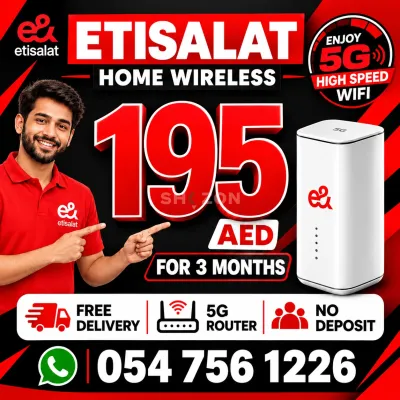 Etisalat home wireless | Unlimited data | Free delivery 