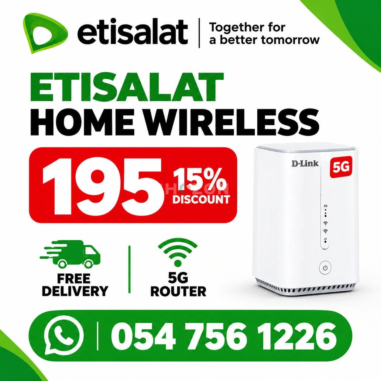 Etisalat home wireless | Unlimited data | Free delivery 