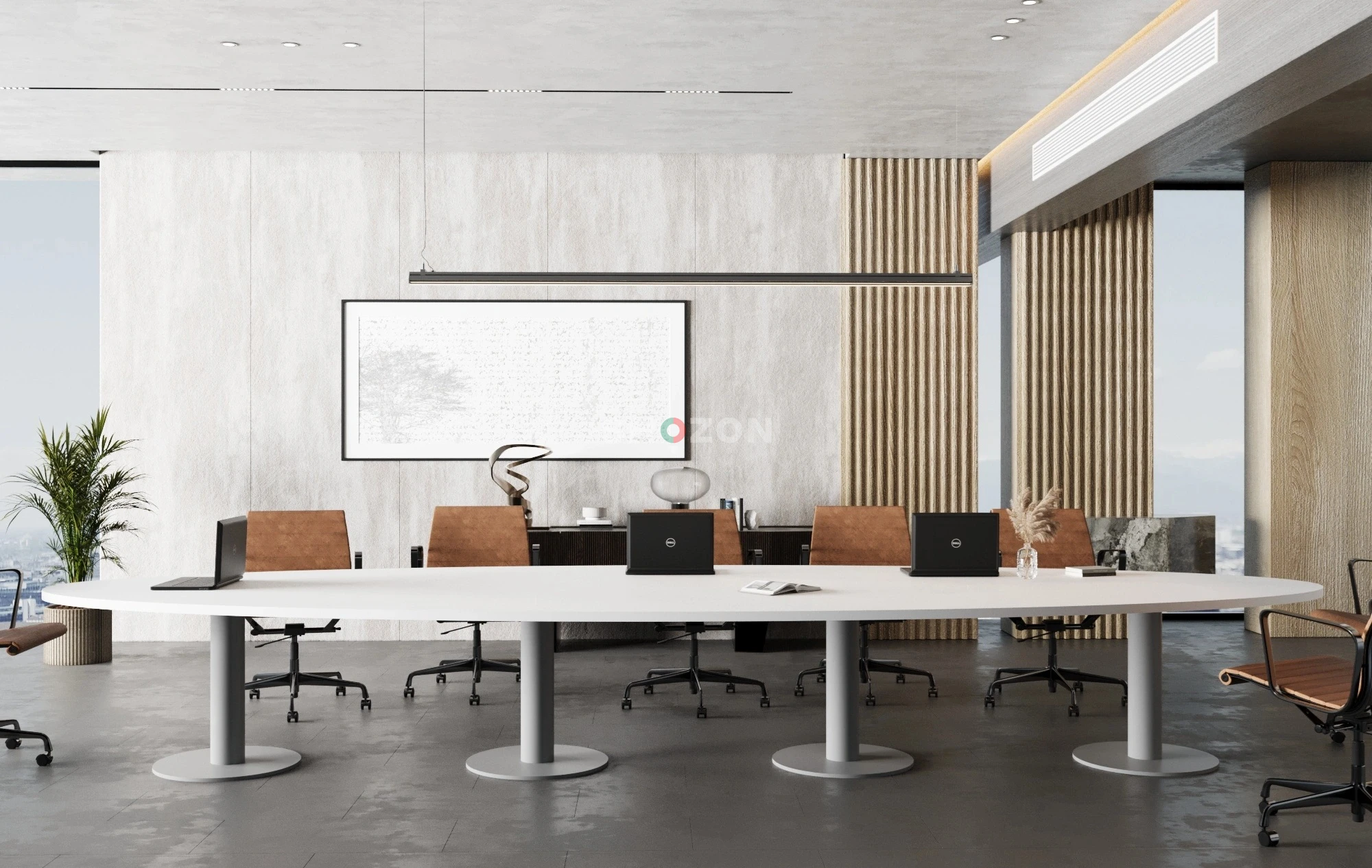Luxury Conference Table with Executive Chairs for Sale 