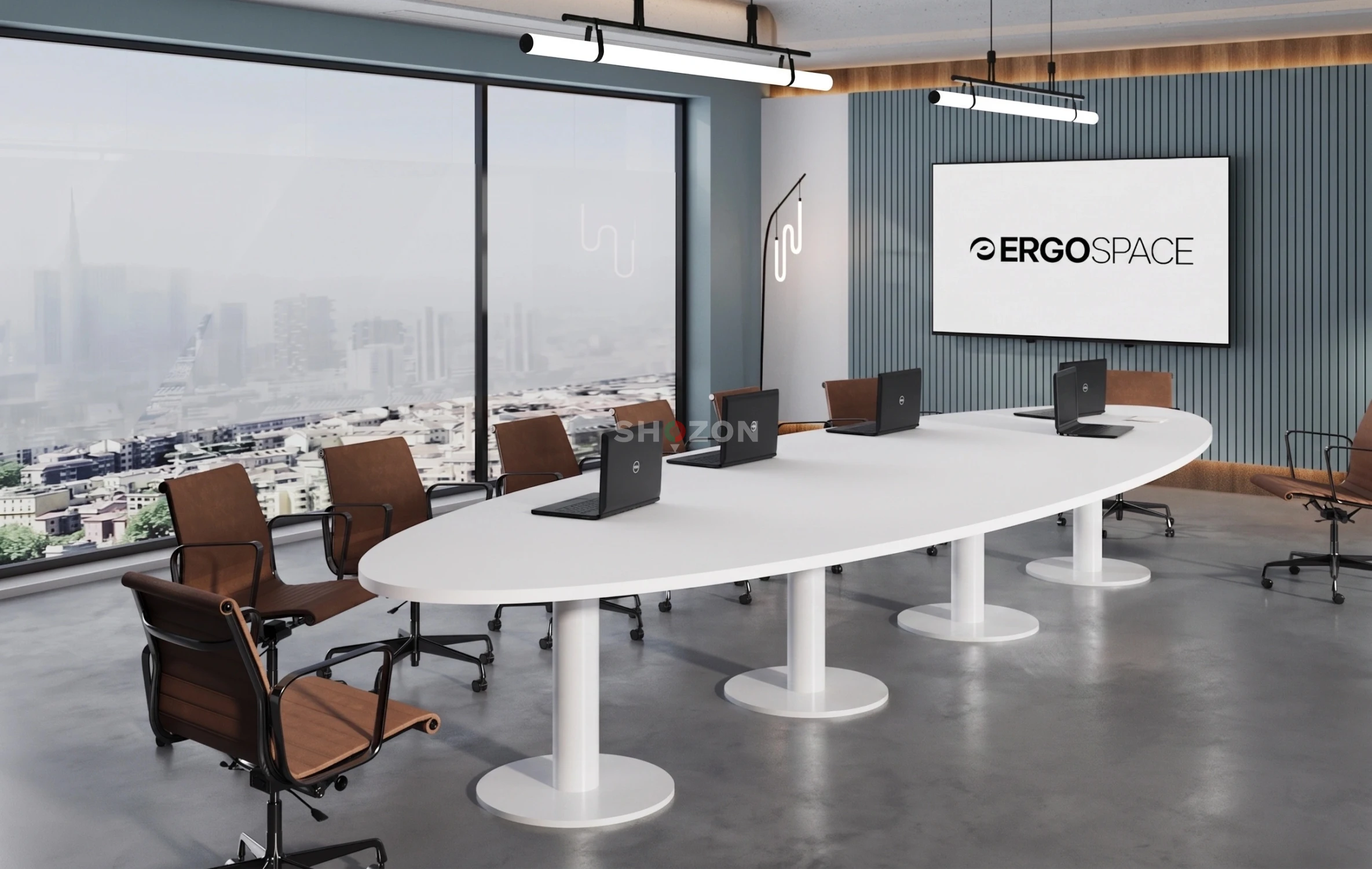 Luxury Conference Table with Executive Chairs for Sale | Boardroom Furniture Dubai | Ergospace UAE