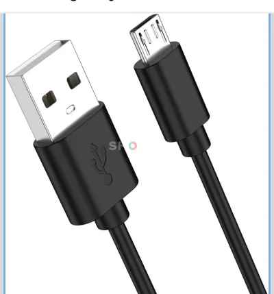 Black USB to Micro USB Charging Cable