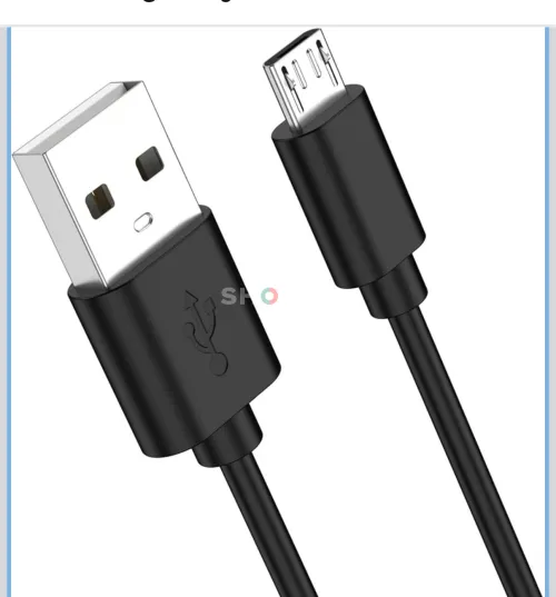 Black USB to Micro USB Charging Cable