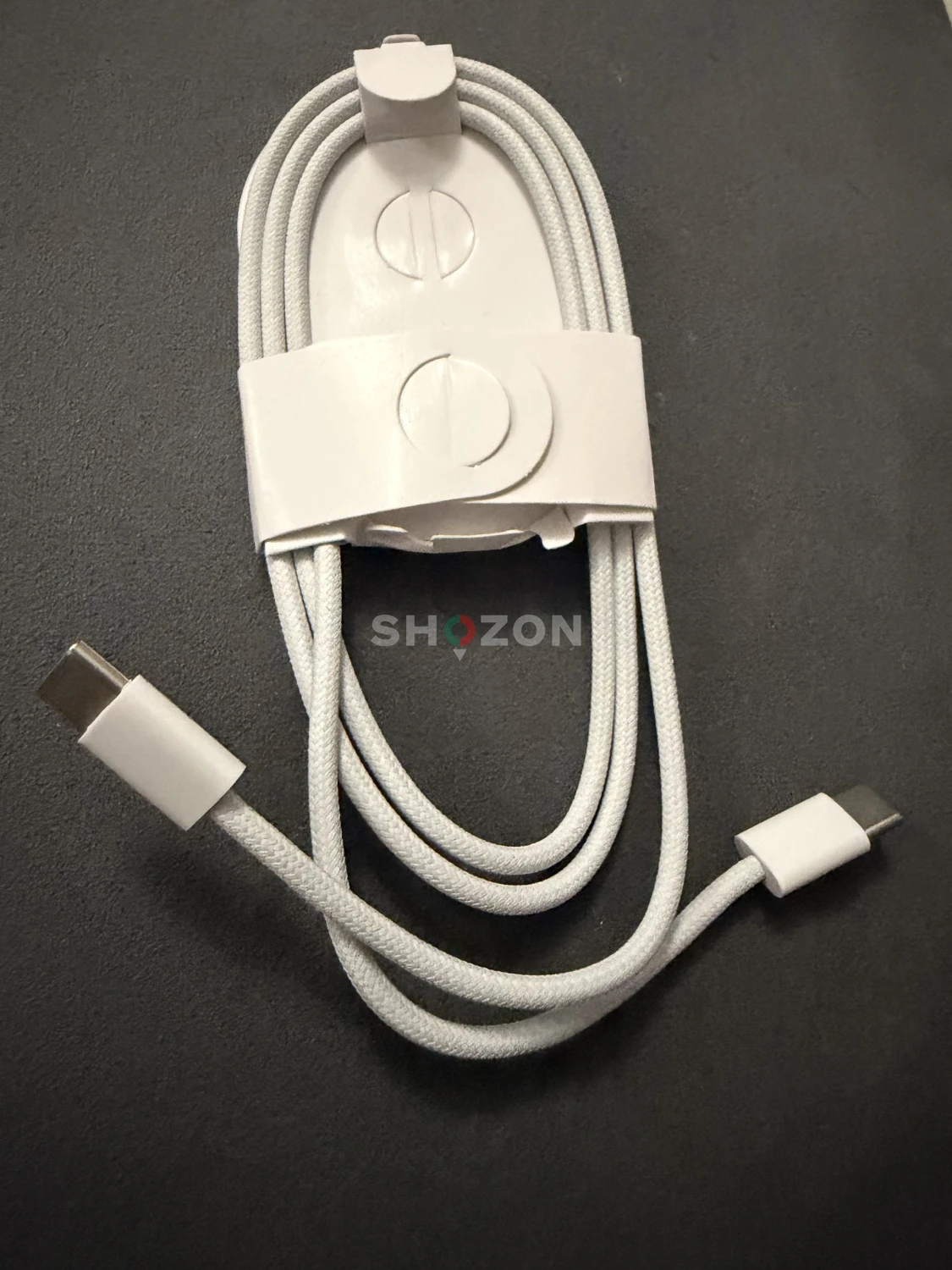 White Braided USB-C to USB-C Charging Cable orignal 60w