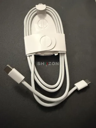 White Braided USB-C to USB-C Charging Cable orignal 60w