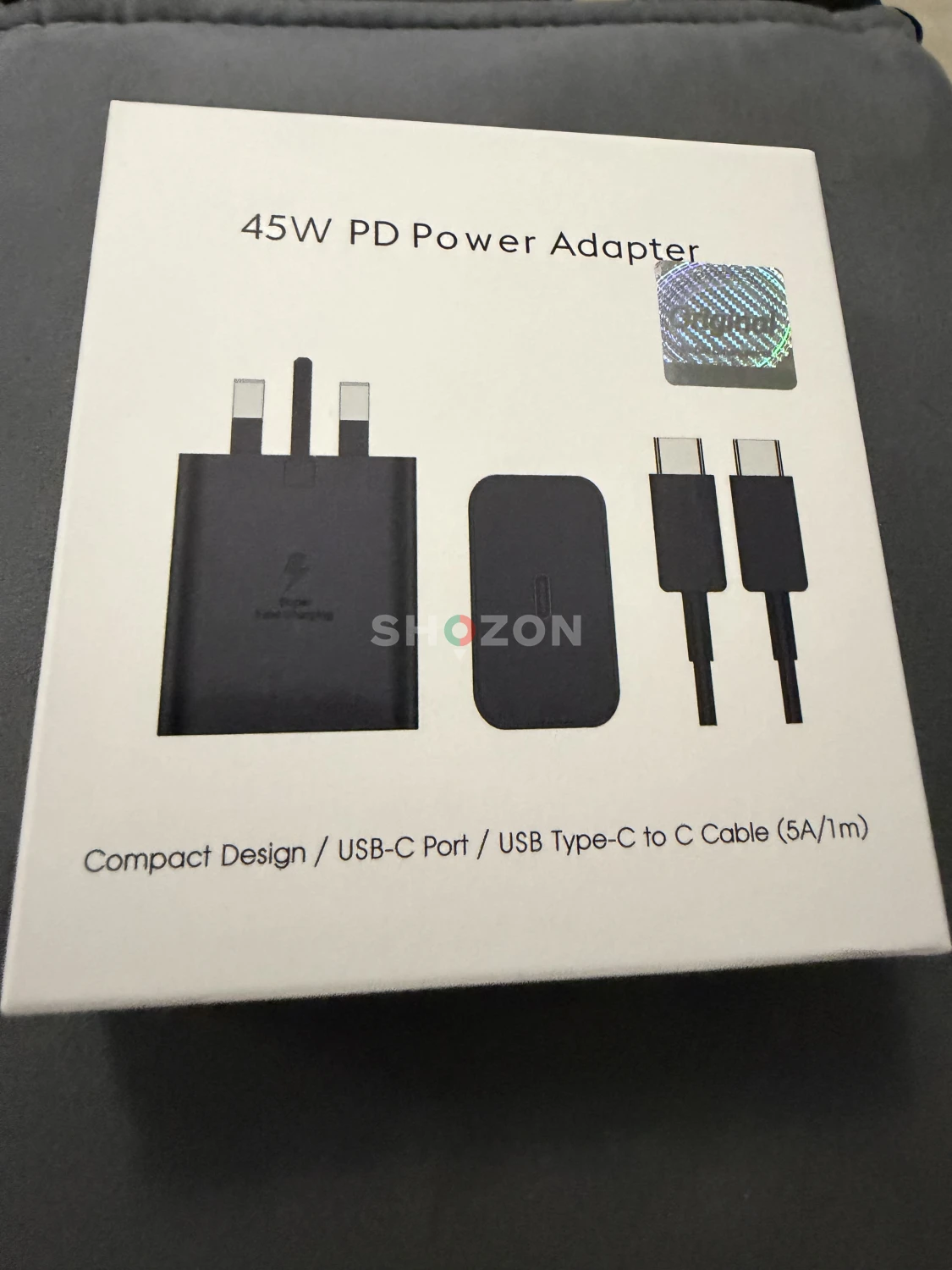 45W PD Power Adapter USB-C Charger with Cable