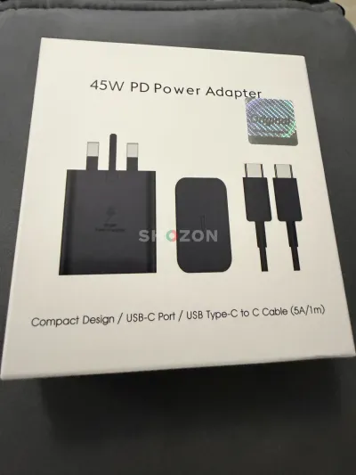 45W PD Power Adapter USB-C Charger with Cable