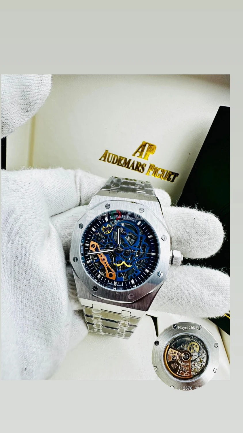 Audemars Piguet Royal Oak Skeleton Watch Silver
