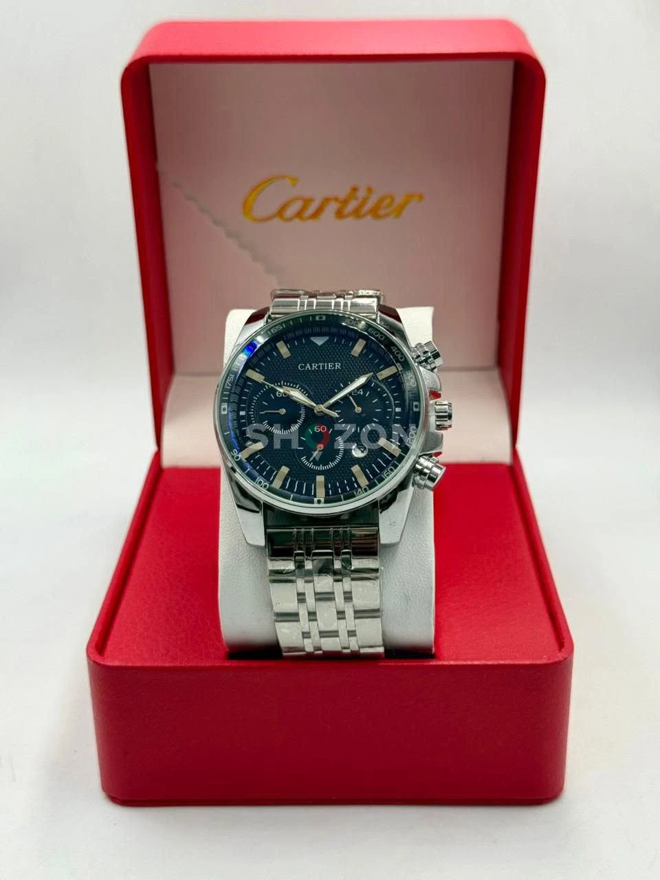 Cartier Men's Silver Chronograph Watch