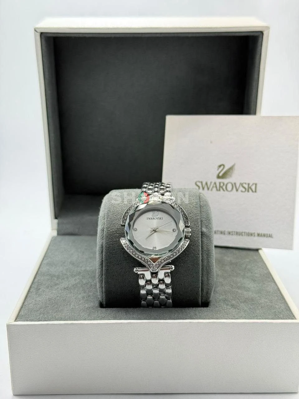 Swarovski Women's Silver Watch with Crystal Accents