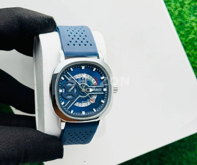 Casio Blue Men's Watch with Rubber Strap