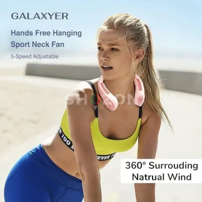 GALAXYER Hands Free Hanging Sport Neck Fan