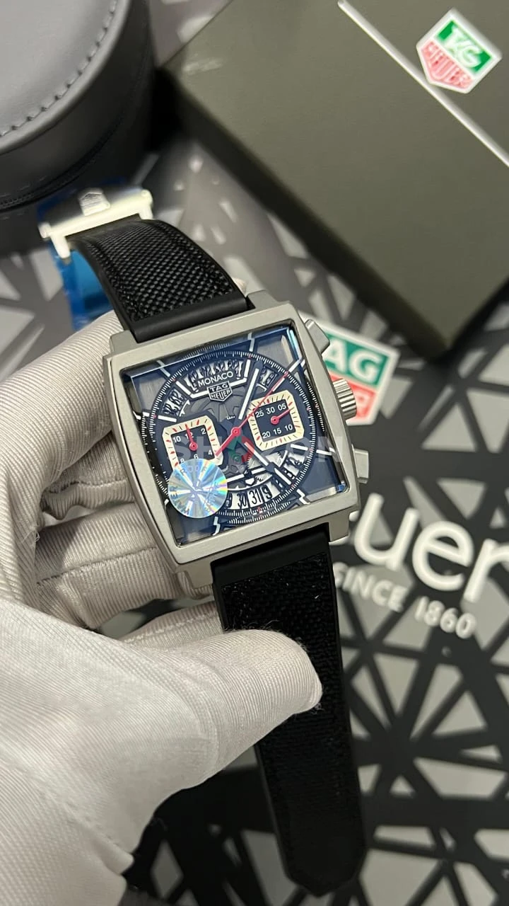 TAG Heuer Monaco Men's Watch Black Strap