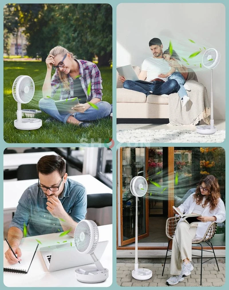 Adjustable White Stand Fan