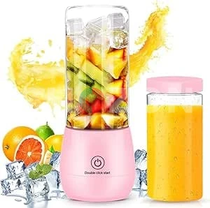 Portable Pink Blender and Juicer