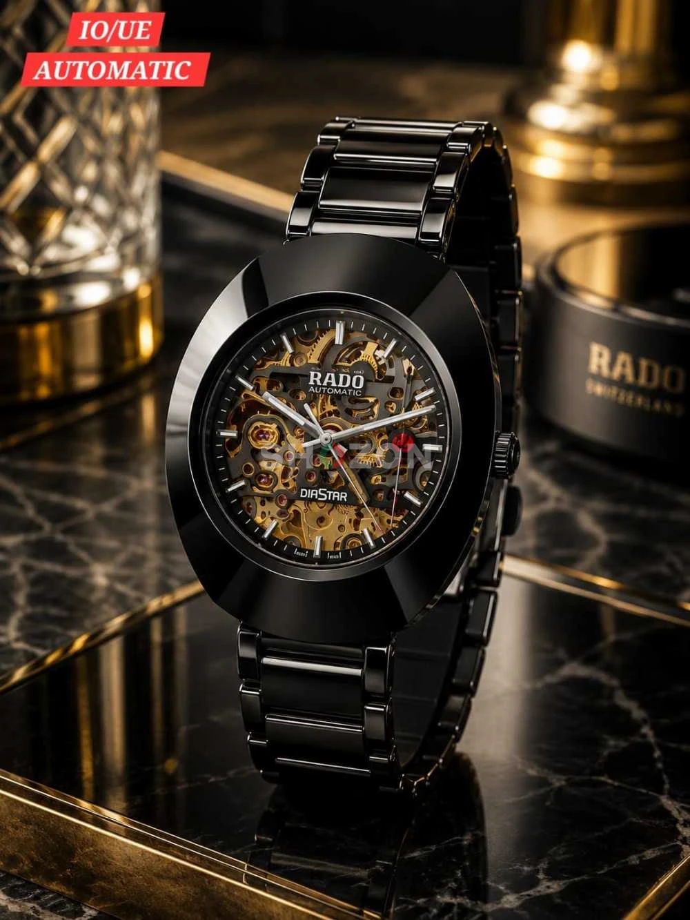 Rado DiaStar Automatic Skeleton Men's Watch Black