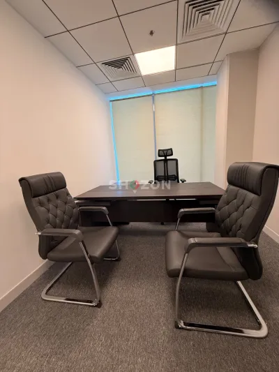 Modern Black Office Desk with Chair Set