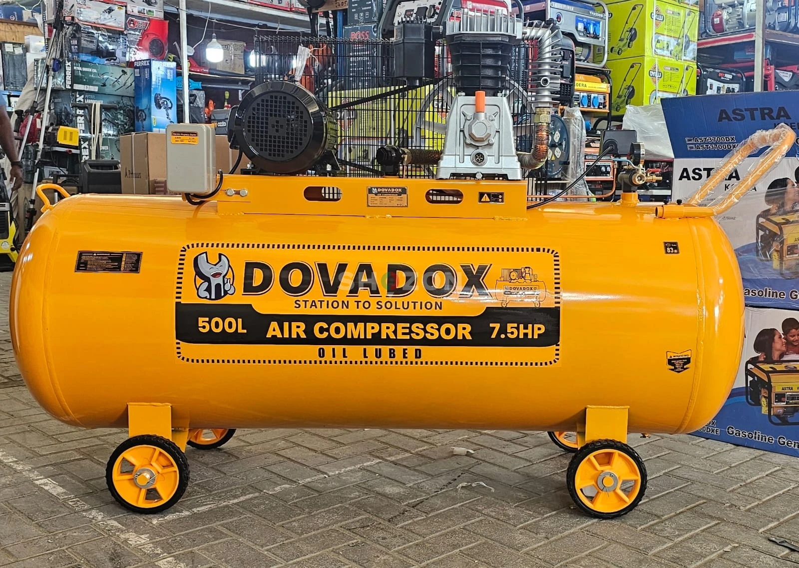Dovadox 500L 7.5HP Air Compressor - Yellow