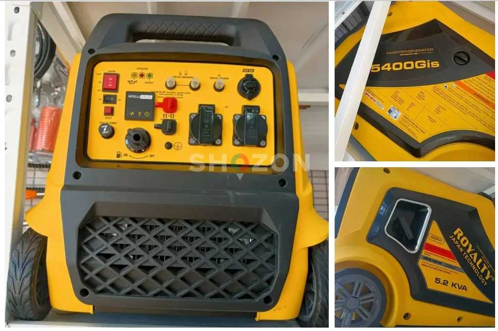 Royalty 5400Gis Inverter Generator 5.2 KVA Yellow