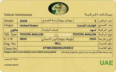 2008 Toyota Avalon - Black