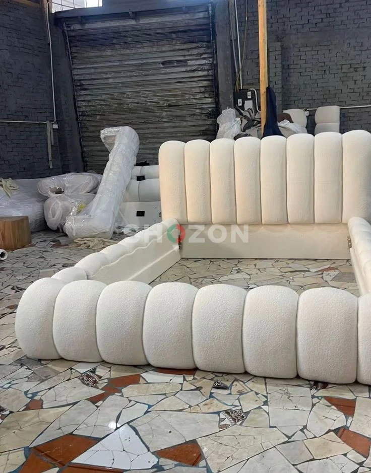 Ef furniture velvet upholstered bed brand new