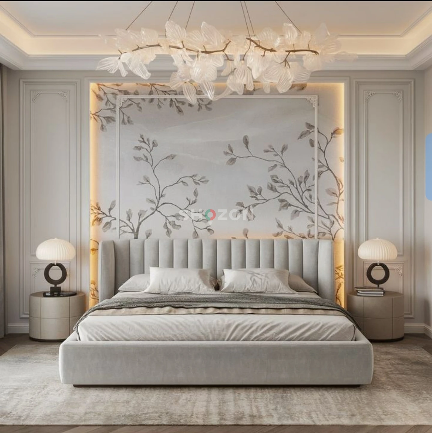 Queen size bed brand new in velvet