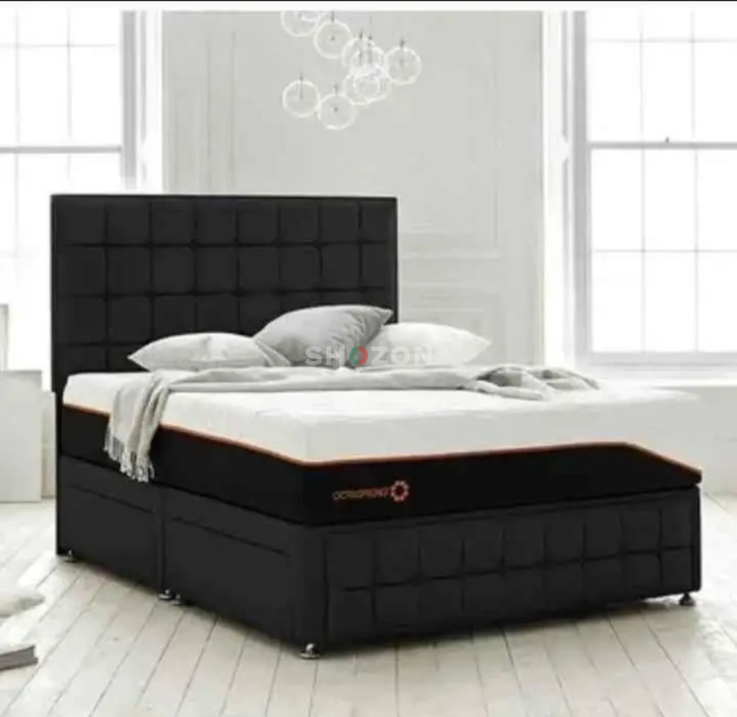 Queen size bed brand new in velvet
