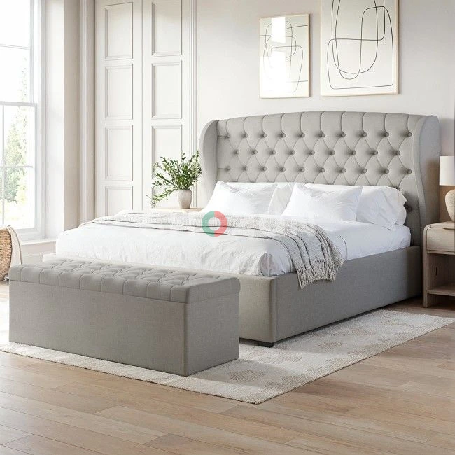 Ef furniture velvet upholstered bed brand new